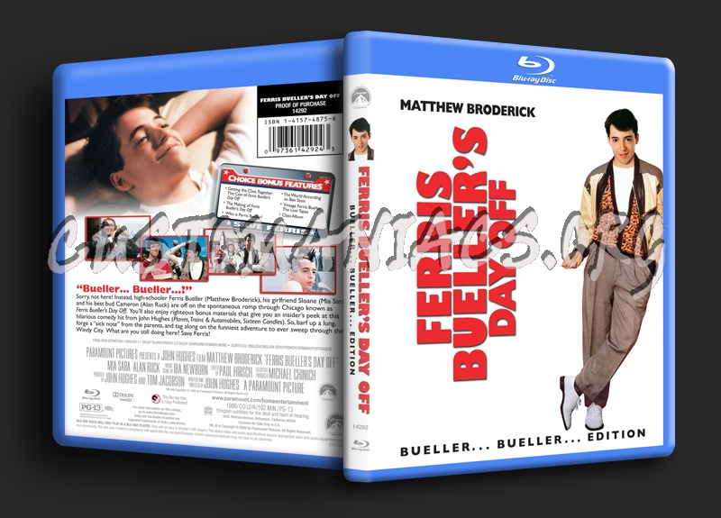 Ferris Bueller's Day Off blu-ray cover
