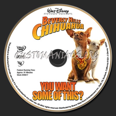 Beverly Hills Chihuahua dvd label