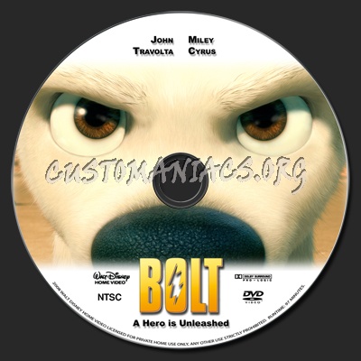 Bolt dvd label