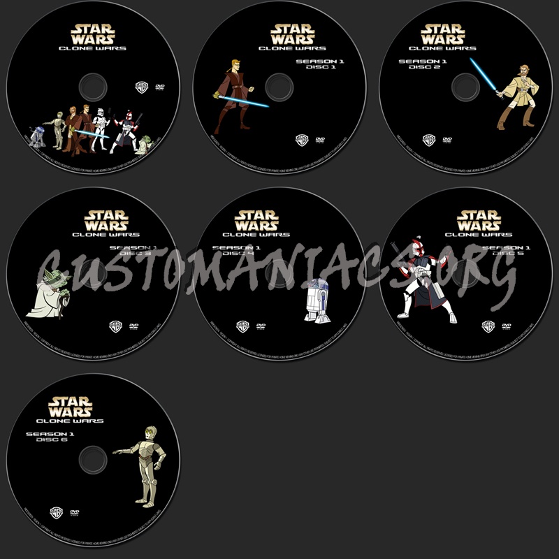 Star Wars Clone Wars 2003 dvd label