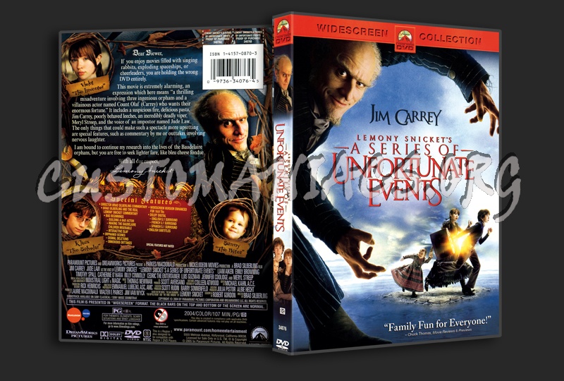 Lemony Snicket's A Series of Unfortunate Events dvd cover