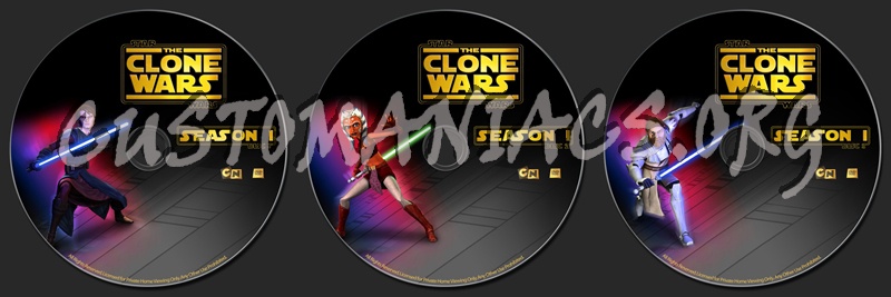 Star Wars: The Clone Wars 2008 dvd label