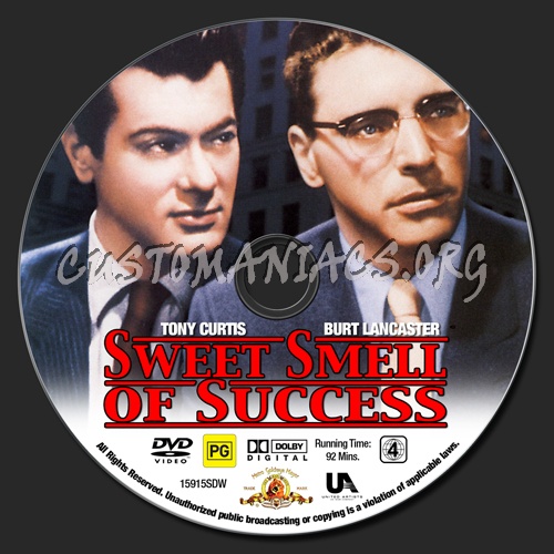 Sweet Smell Of Success dvd label