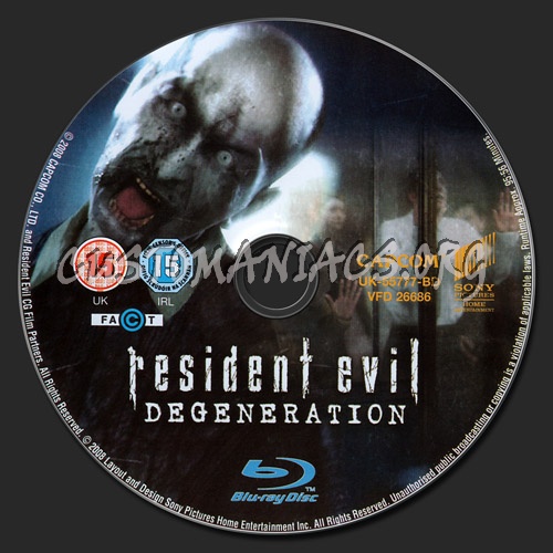 Resident Evil - Degeneration blu-ray label