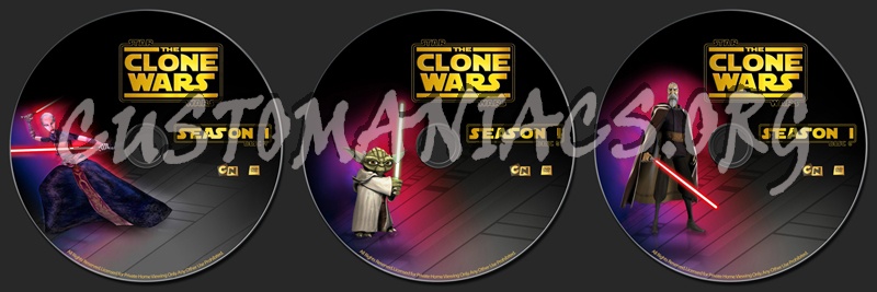 Star Wars: The Clone Wars 2008 dvd label