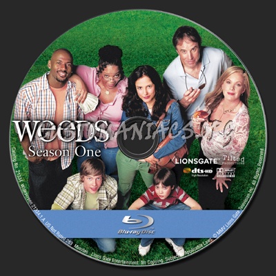 Weeds Season 1 blu-ray label