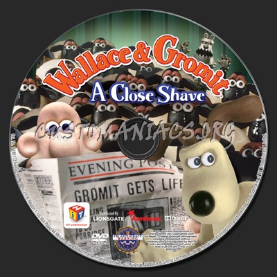 Wallace & Gromit - A Close Shave dvd label