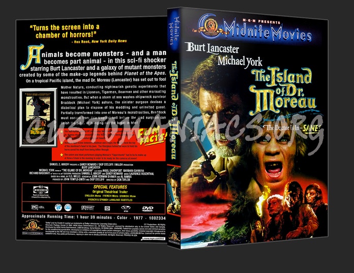 The Island of Dr Moreau dvd cover