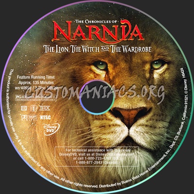 The Chronicles of Narnia: The Lion, The Witch and the Wardrobe dvd label