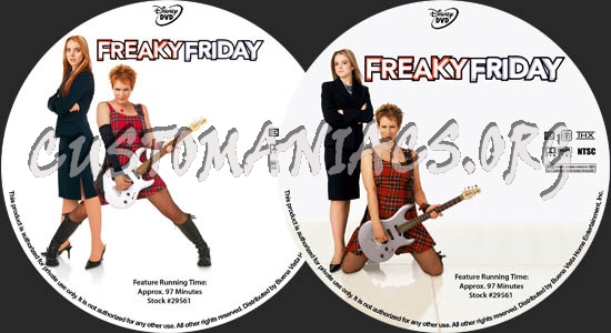Freaky Friday dvd label