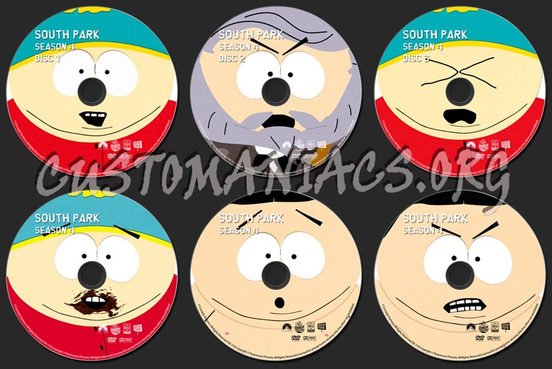South Park Season 4 dvd label