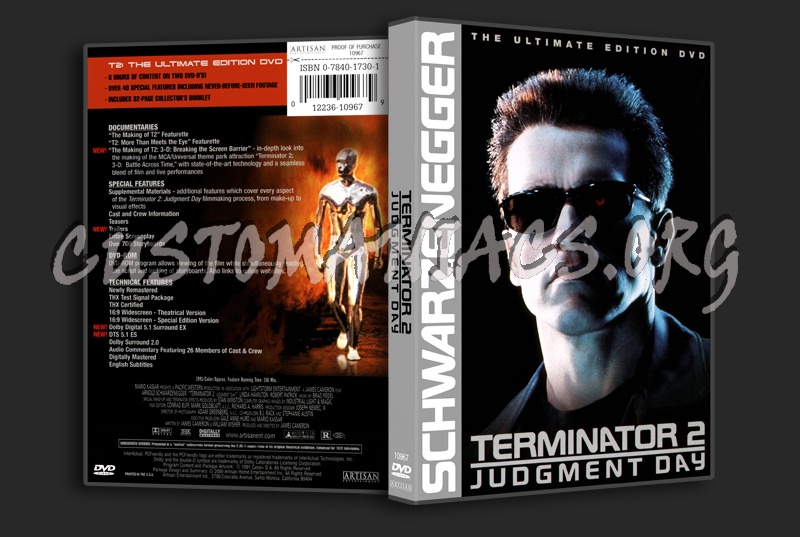 Terminator 2 Judgment Day dvd cover
