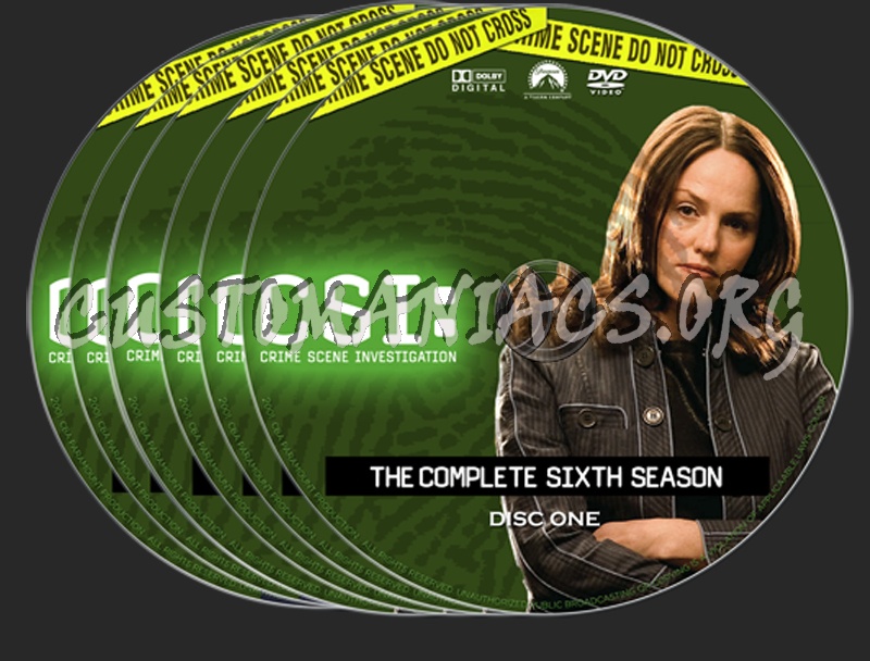 CSI Season 6 dvd label