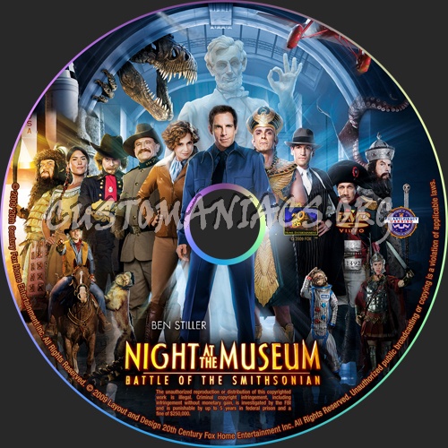 Night at the Museum: Battle of the Smithsonian dvd label