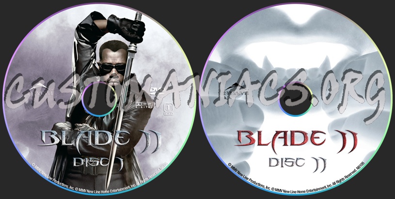 Blade 2 Disc 1 & 2 dvd label