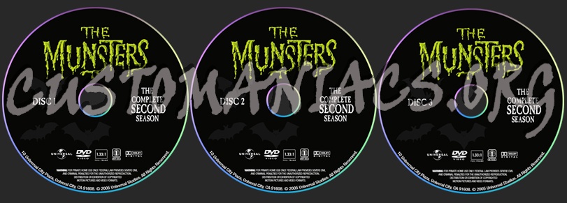 The Munsters Season 2 dvd label