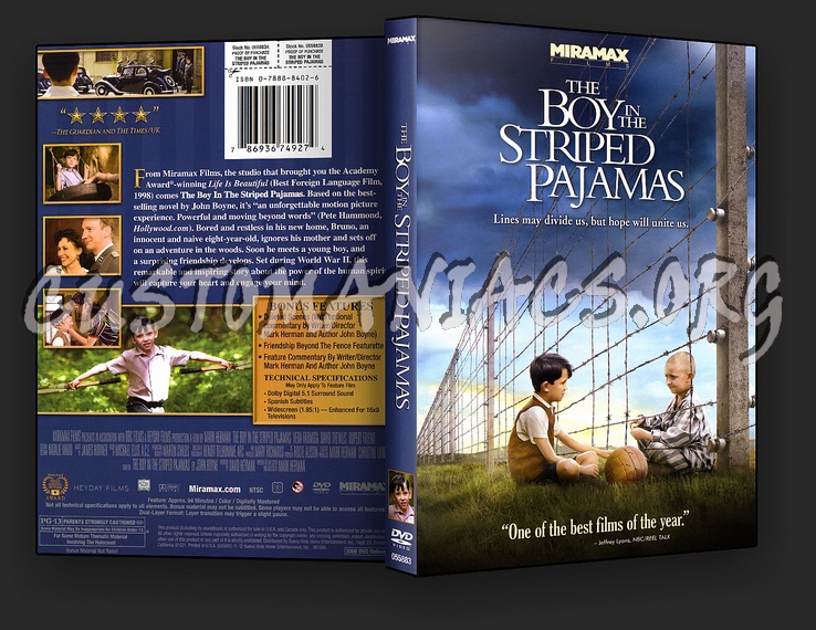 The Boy in the Striped Pajamas dvd cover