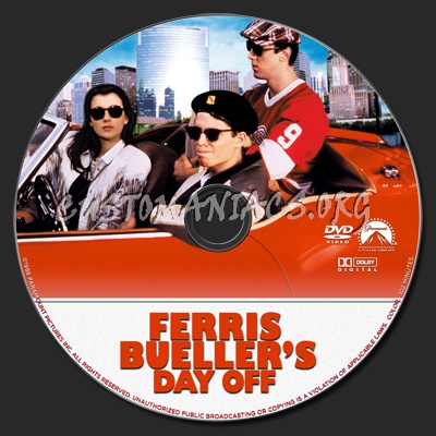 Ferris Bueller's Day Off dvd label