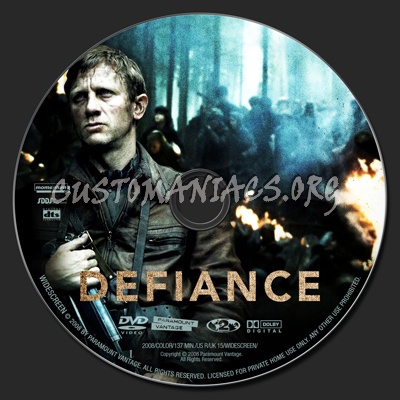 Defiance dvd label