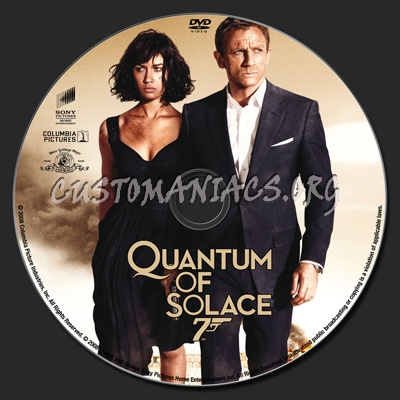 Quantum Of Solace dvd label