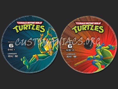 Teenage Mutant Ninja Turtles Season 6 dvd label
