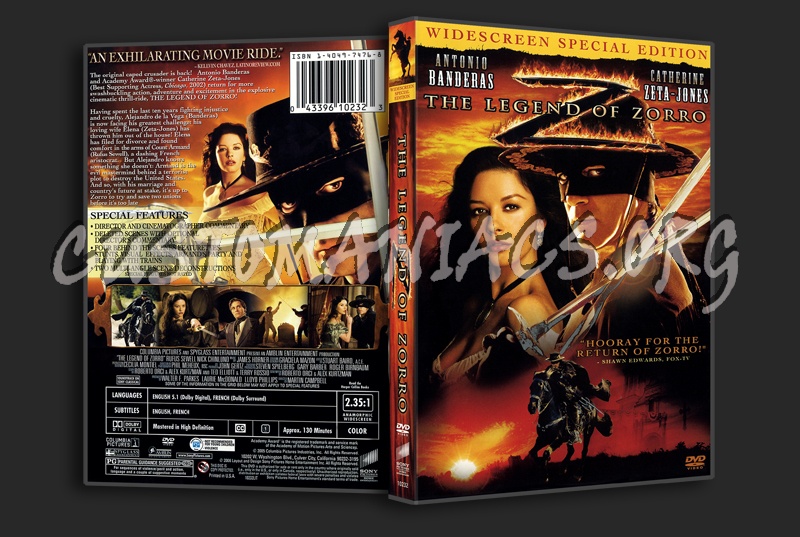 The Legend Of Zorro dvd cover