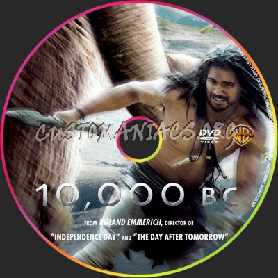 10,000 BC dvd label