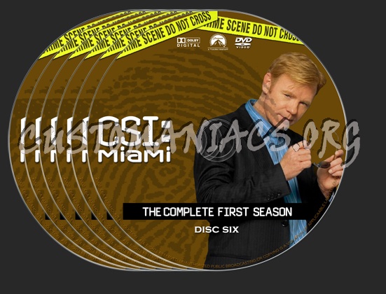 CSI Miami Season 1 dvd label