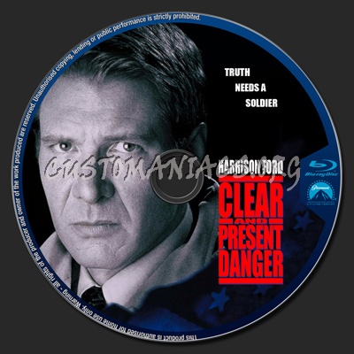 Clear And Present Danger blu-ray label
