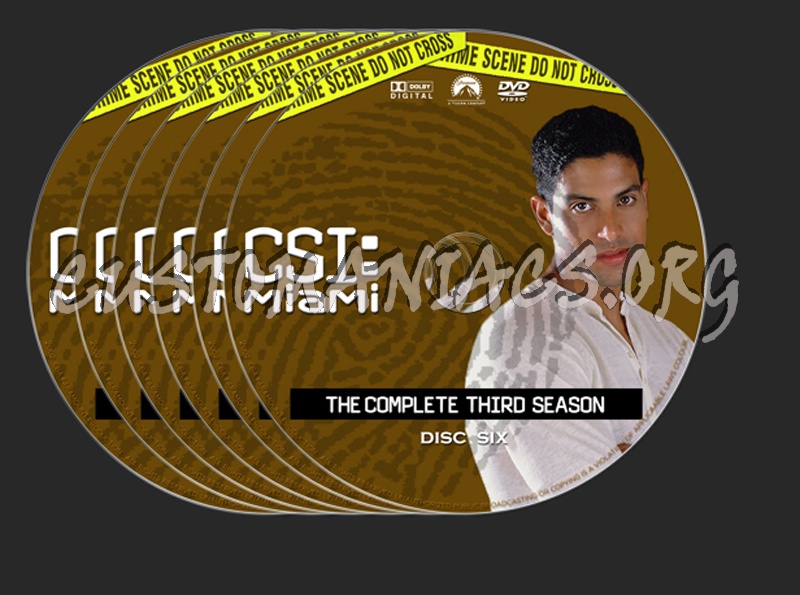 CSI Miami Season 3 dvd label