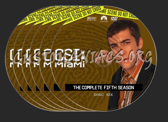 CSI Miami Season 5 dvd label