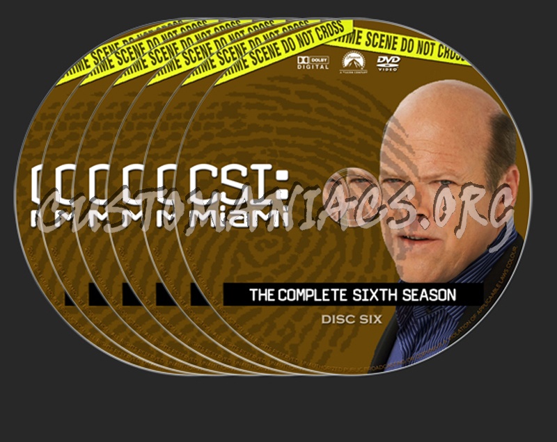 CSI Miami Season 6 dvd label