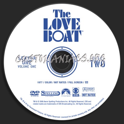 The Love Boat Season 1 Volume 1 dvd label