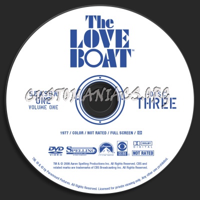 The Love Boat Season 1 Volume 1 dvd label