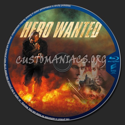 Hero Wanted blu-ray label