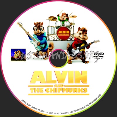 Alvin And The Chipmunks dvd label