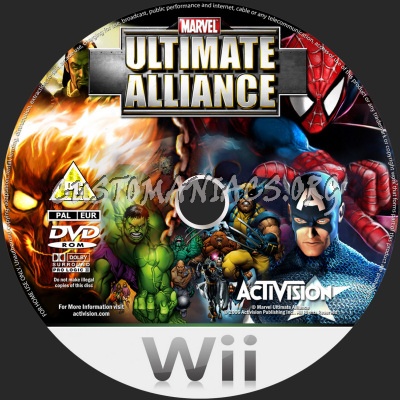 Marvel Ultimate Alliance dvd label