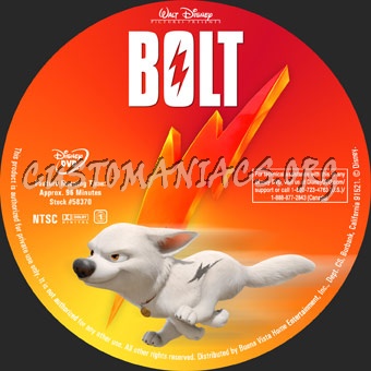 Bolt dvd label