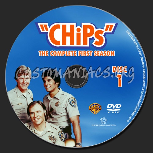 CHiPs Season 1 dvd label