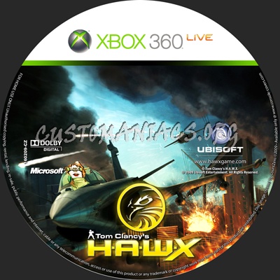 Tom Clancy's H.A.W.X dvd label