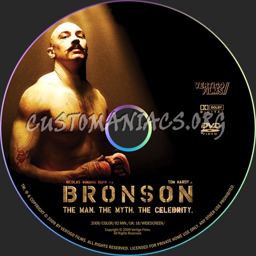 Bronson dvd label