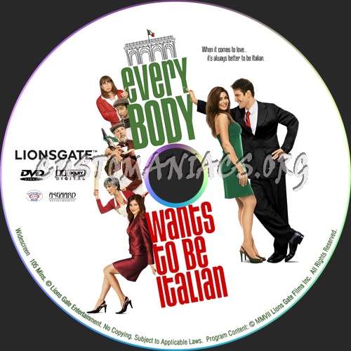 Everybody Wants to Be Italian dvd label