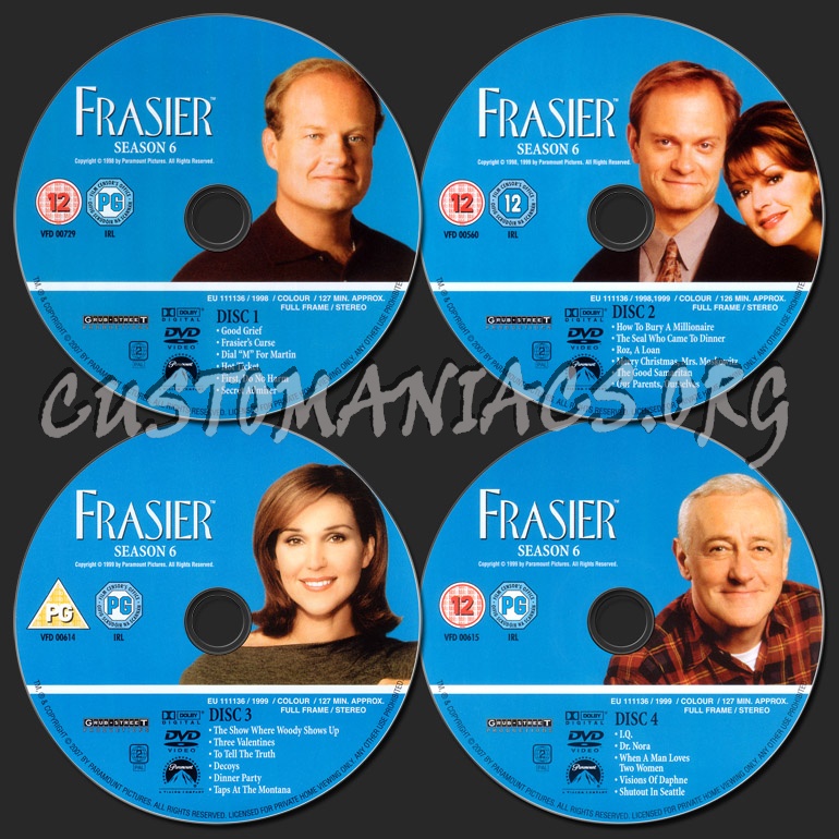 Frasier Season 6 dvd label