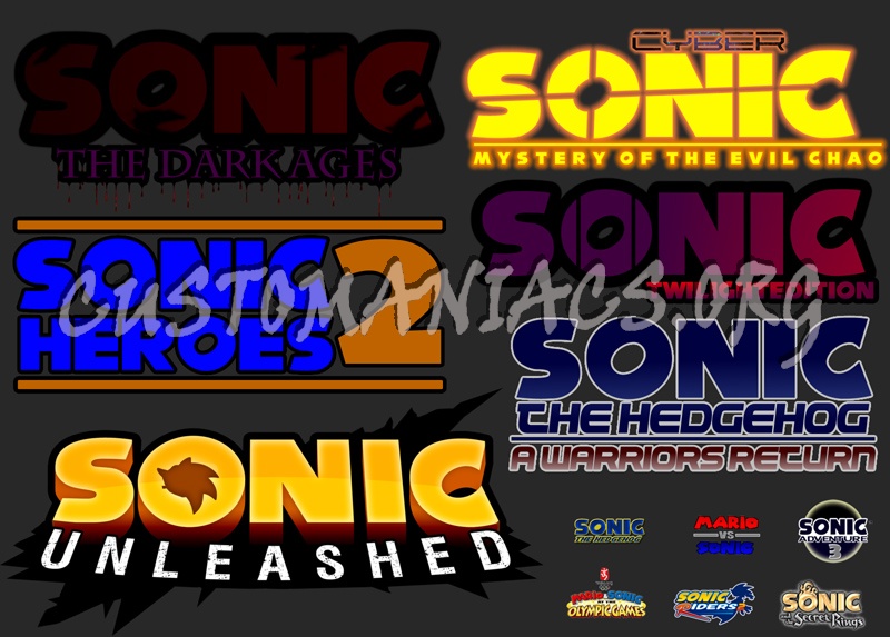 Sonic The Hedgehog Title Logos 