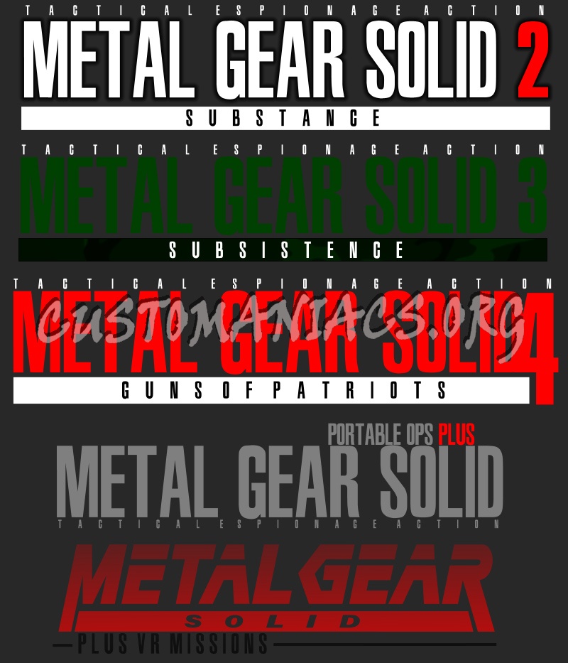 Metal Gear Solid Title Logos 