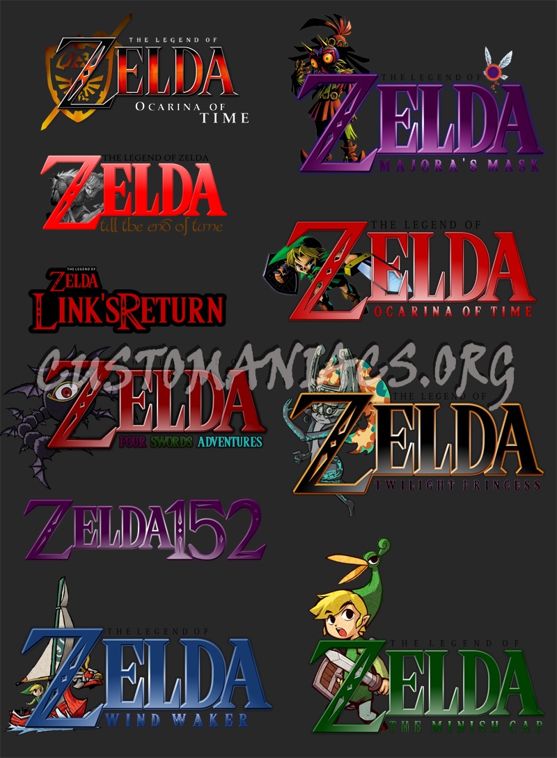 Legend of Zelda Title Logos 