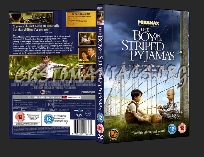 The Boy In The Striped Pyjamas dvd cover
