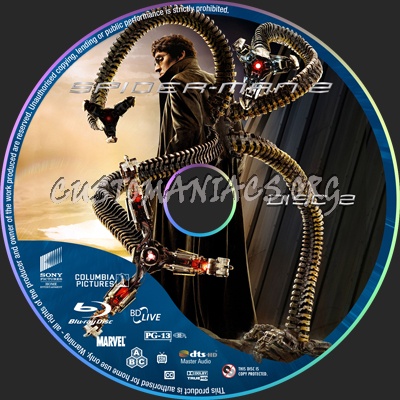 Spider-Man 2 blu-ray label