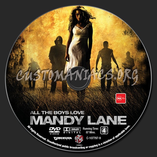 All The Boys Love Mandy Lane dvd label