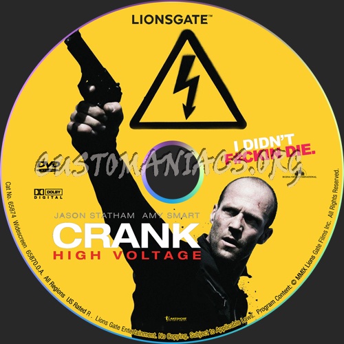 Crank: High Voltage dvd label